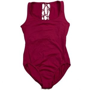 Mirella Burgundy Kids Leotard